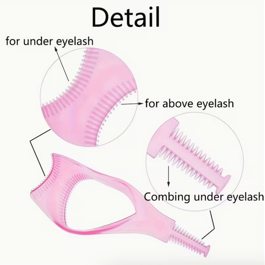 Eyelash Makeup Auxiliary Tool – Mascara Guard &amp; Lash Comb  Upper &amp; Lower Lash Guide • Dual-Sided Comb • Smooth Edges • Lightweight &amp; Compact Makeup Accessory