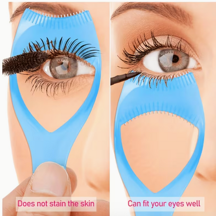 Eyelash Makeup Auxiliary Tool – Mascara Guard & Lash Comb  Upper & Lower Lash Guide • Dual-Sided Comb • Smooth Edges • Lightweight & Compact Makeup Accessory