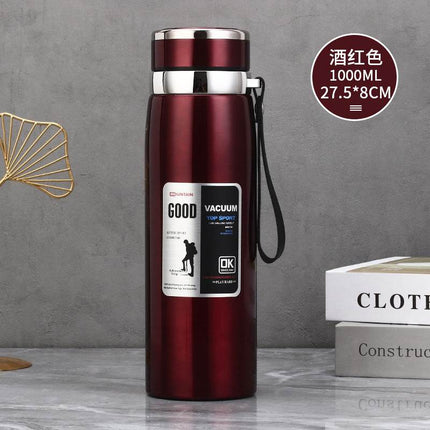 Stainless Steel Insulated Tea Cup 1000ml for outdoor use with vacuum insulation and leak-proof lid