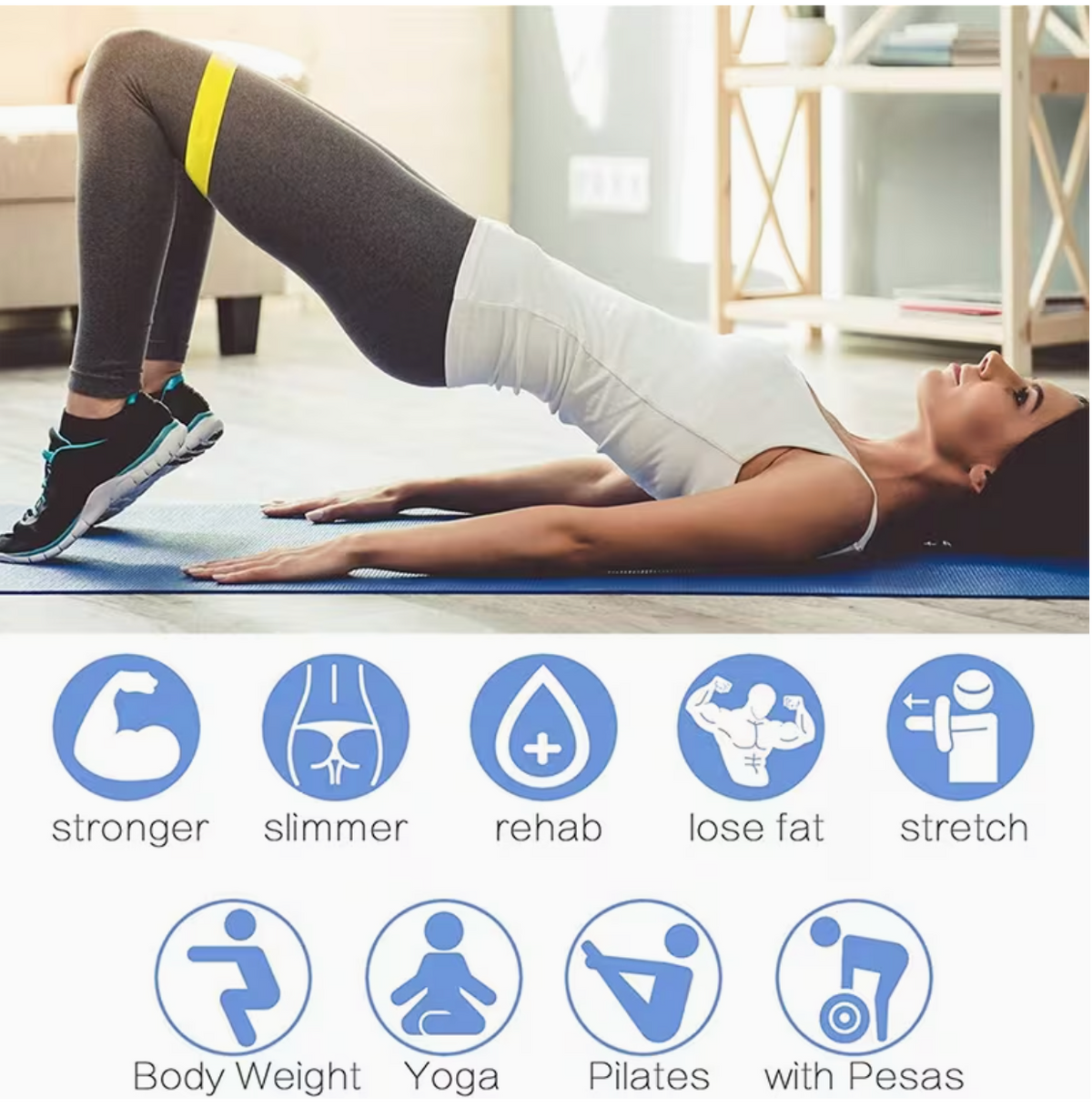 Yoga Resistance Rubber Band – Level 5 Fitness Band for Strength, Pilates &amp; Full-Body Training