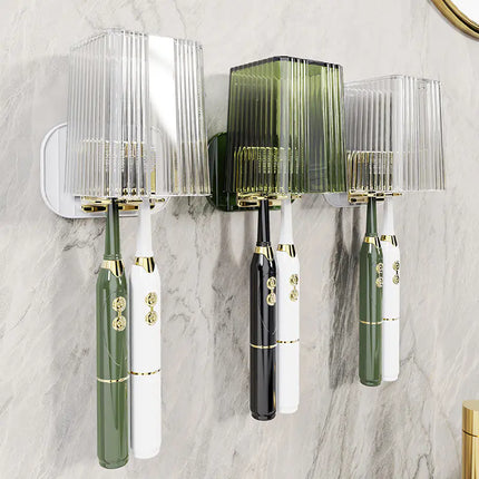 Wall-Mounted Electric Toothbrush Storage Rack Set