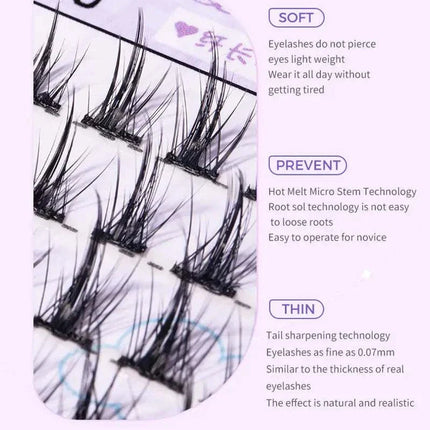 Close-up of Manga Cluster Lashes for natural anime cosplay look