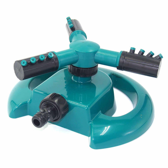 Automatic Rotary Sprinkler for efficient lawn and vegetable garden irrigation in green and blue colors