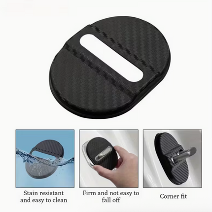 4-Pack Car Door Lock Cover Protectors – Anti-Rust Plastic Pads, Shock-Absorbing Door Entry Guards for Vehicle Protection