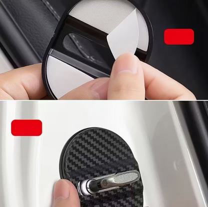 4-Pack Car Door Lock Cover Protectors – Anti-Rust Plastic Pads, Shock-Absorbing Door Entry Guards for Vehicle Protection