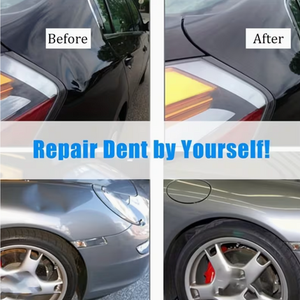 Automotive Body Repair Tool Kit for Removing Dents Without Paint, Featuring a Mechanical T-Bar Dent Puller, Sheet Metal Slide, And Various Sizes of Suction Cups, Without Battery