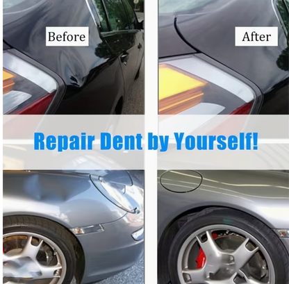 Automotive Body Repair Tool Kit for Removing Dents Without Paint, Featuring a Mechanical T-Bar Dent Puller, Sheet Metal Slide, And Various Sizes of Suction Cups, Without Battery