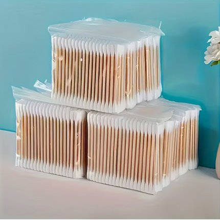 100PCS Premium Dual-Tip Swabs – Lint-Free Precision Swabs for Makeup & Cleaning