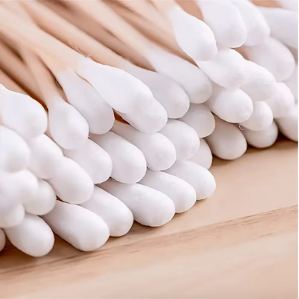 100PCS Premium Dual-Tip Swabs – Lint-Free Precision Swabs for Makeup & Cleaning