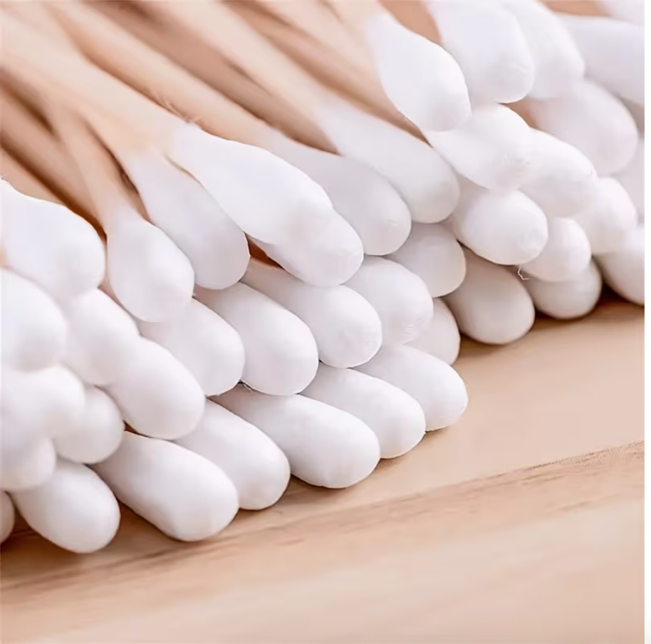 100PCS Premium Dual-Tip Swabs – Lint-Free Precision Swabs for Makeup &amp; Cleaning