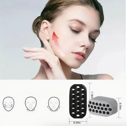 2PCS Silicone Jawline Trainer – Facial Muscle Exerciser for Toning &amp; Relaxation