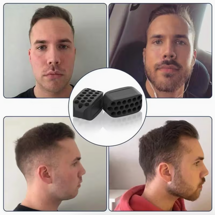 2PCS Silicone Jawline Trainer – Facial Muscle Exerciser for Toning & Relaxation