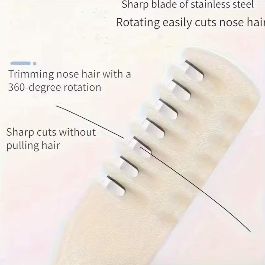 6PCS Gentle &amp; Painless Nose Hair Trimmer Set – 360° Rotating Dual-Head Facial Hair Removal Tool