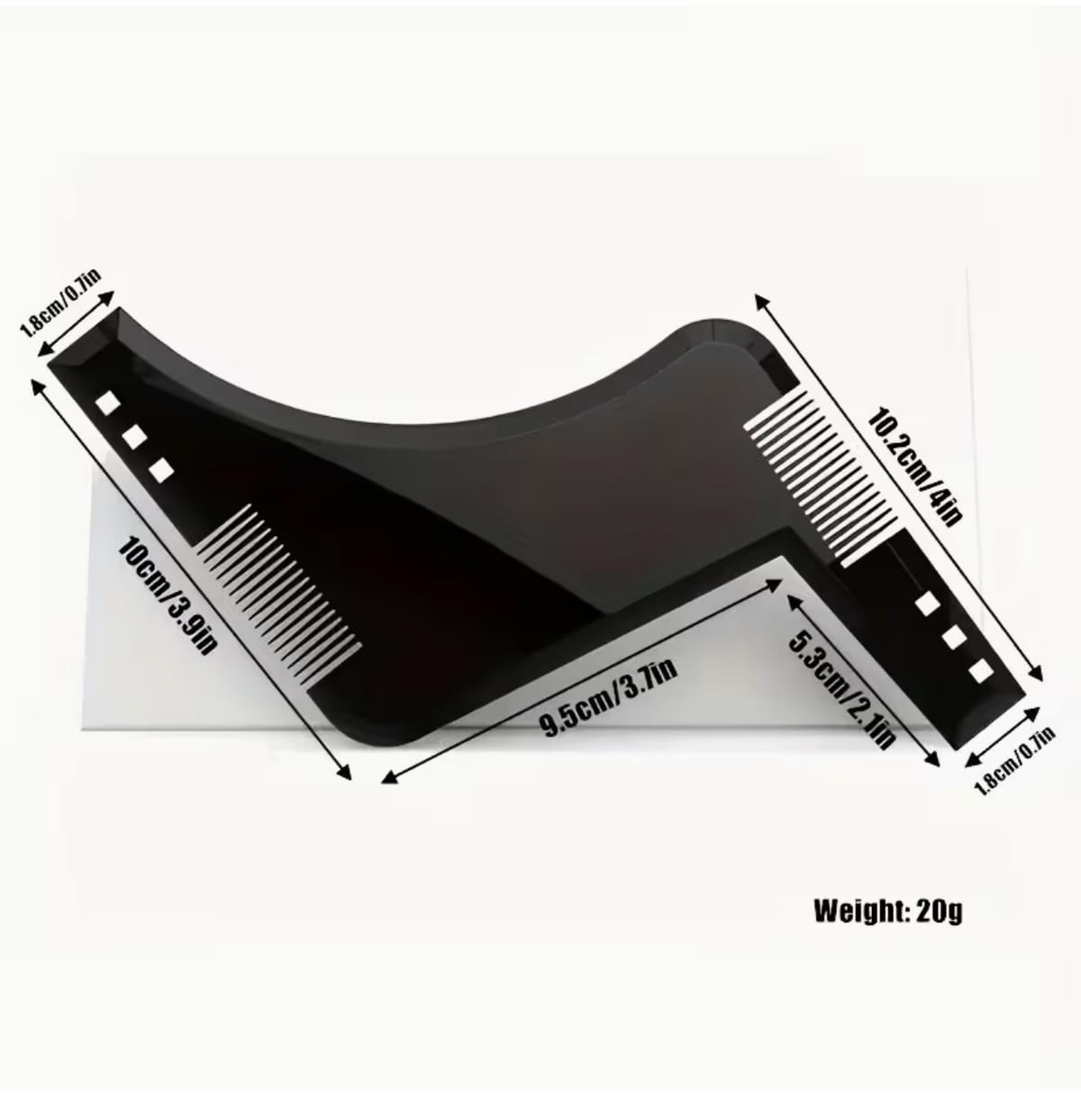 Men’s Beard Shaping &amp; Styling Template Comb – Facial Hair Trim Guide &amp; Style Brush | Precision Beard Grooming Tool