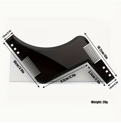 Men’s Beard Shaping &amp; Styling Template Comb – Facial Hair Trim Guide &amp; Style Brush | Precision Beard Grooming Tool