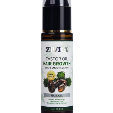 Pure \& Natural *ZIVRA* Hair Growth Oil With Castor Oil for Healthy Shiny Hair