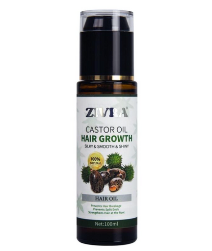 Pure \&amp; Natural *ZIVRA* Hair Growth Oil With Castor Oil for Healthy Shiny Hair