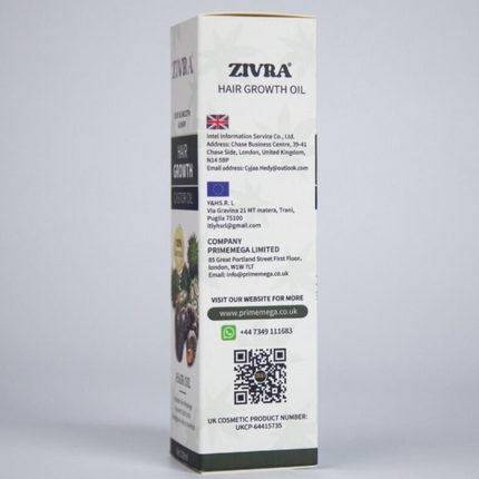 Pure \& Natural *ZIVRA* Hair Growth Oil With Castor Oil for Healthy Shiny Hair