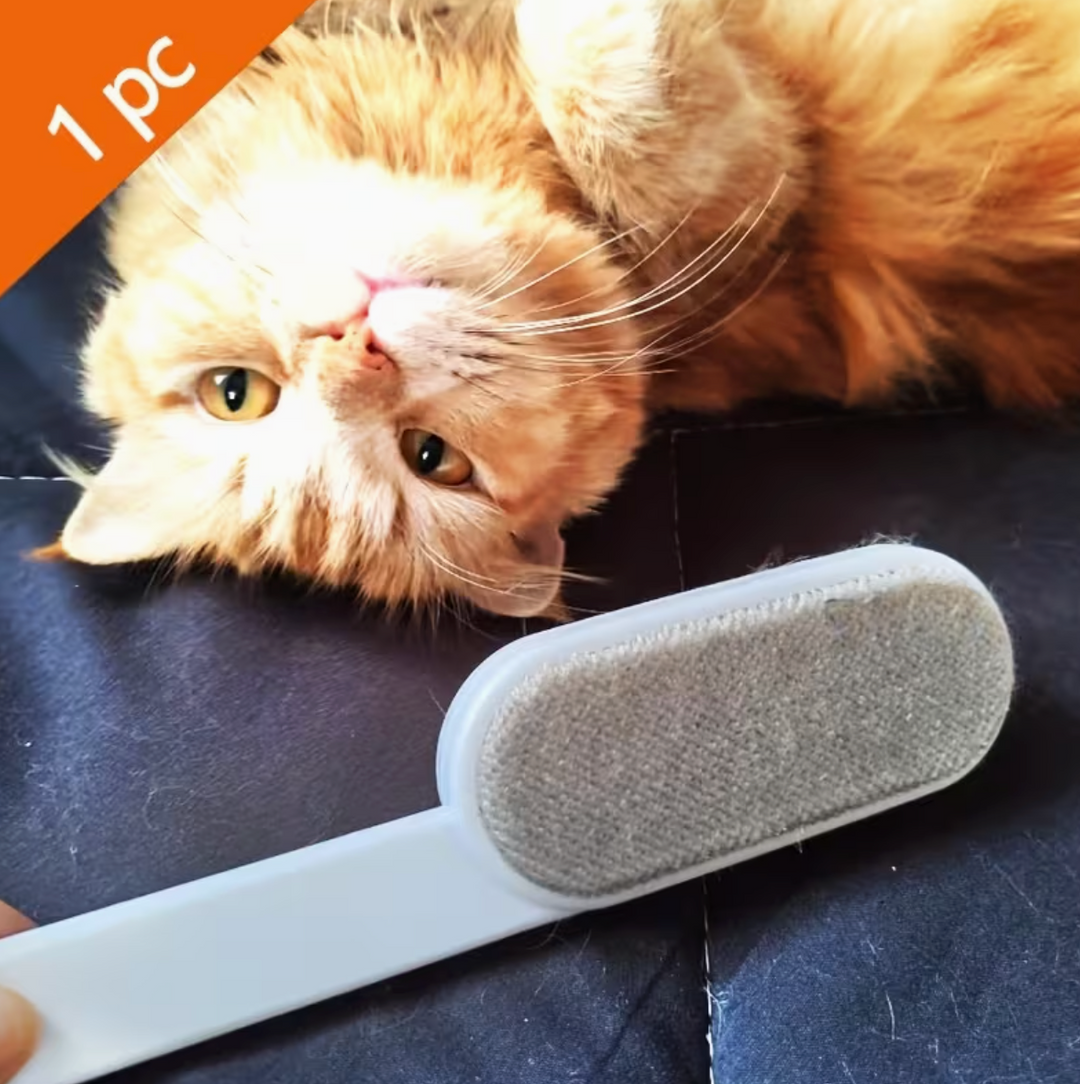 1-in-1 Dual-Sided Electrostatic Hair and Dust Remover - Powerful Manual Electrostatic Technology for Pet Hair, Lint, Carpets, Furniture, Clothing, and Bedding - Ergonomic HandleHandheld Fabric Brush Gift Choice for Valentine's Day