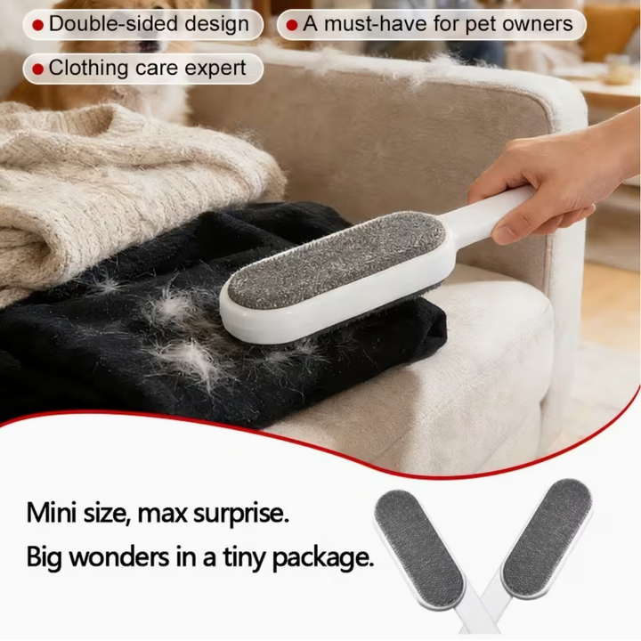 1-in-1 Dual-Sided Electrostatic Hair and Dust Remover - Powerful Manual Electrostatic Technology for Pet Hair, Lint, Carpets, Furniture, Clothing, and Bedding - Ergonomic HandleHandheld Fabric Brush Gift Choice for Valentine's Day