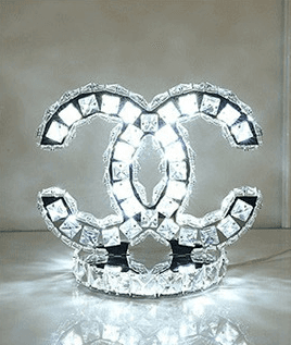 Modern stainless steel crystal table lamp with remote control and adjustable lighting modes