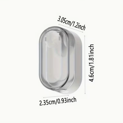 Plastic wall-mounted toothbrush holder by UK Dropships, dustproof bathroom organizer with no-drill design and easy travel storage.