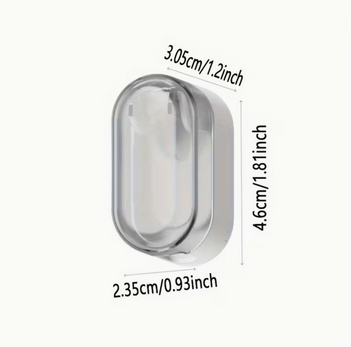 Plastic wall-mounted toothbrush holder by UK Dropships, dustproof bathroom organizer with no-drill design and easy travel storage.