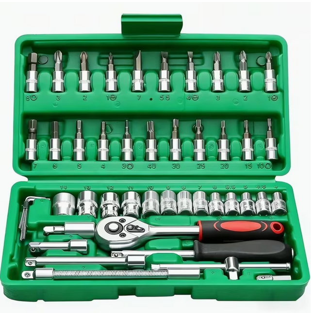 45PCS Heavy-Duty Stainless Steel Tool Set – Complete Precision Repair Kit