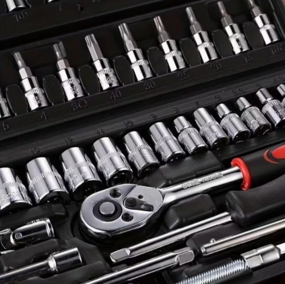 45PCS Heavy-Duty Stainless Steel Tool Set – Complete Precision Repair Kit