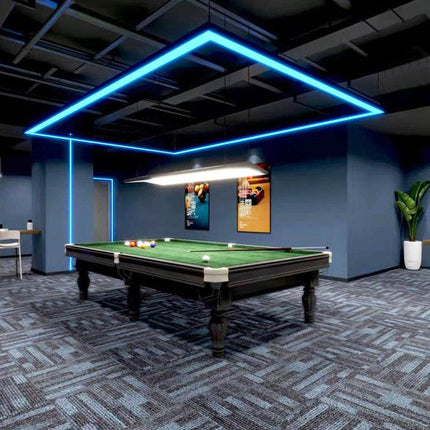 Seamless square LED pendant light with modern design for commercial spaces