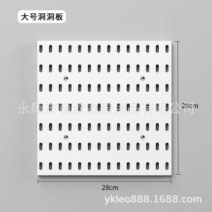 Wall-Mounted Storage Rack with Hooks for Home Use