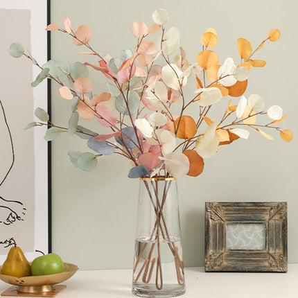 Silk flower apple leaves simulation in autumn colors for wedding photography decor