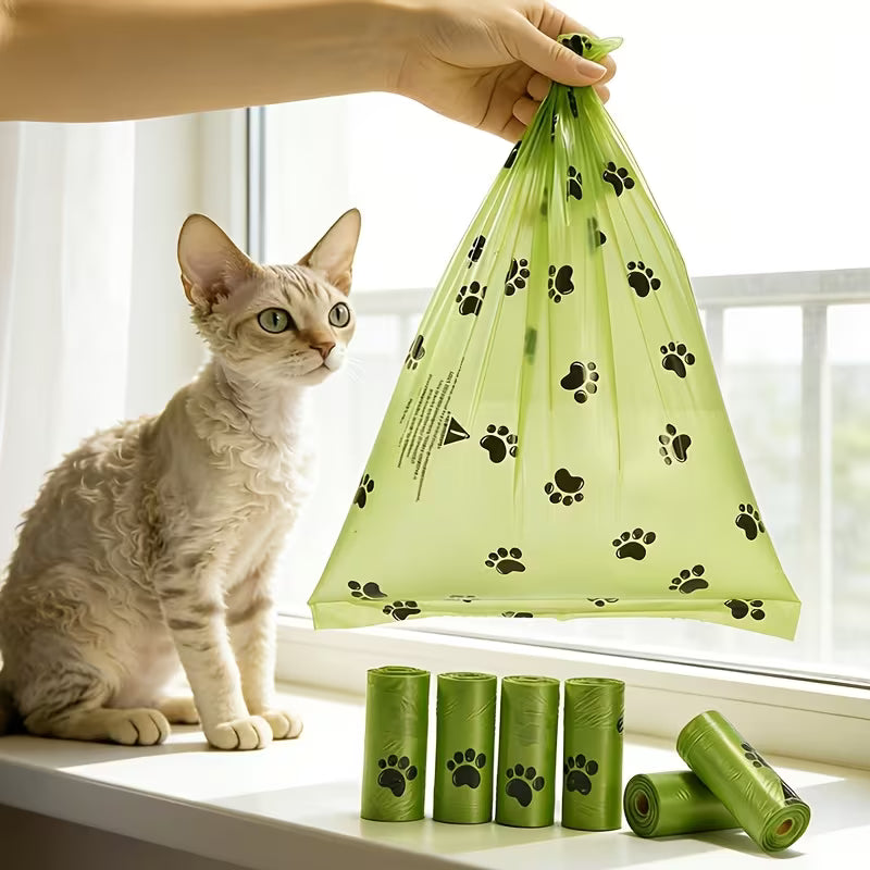 Extra-Thick Dog Waste Bags – 5 Rolls, Leak-Resistant Pet Waste Disposal Bags