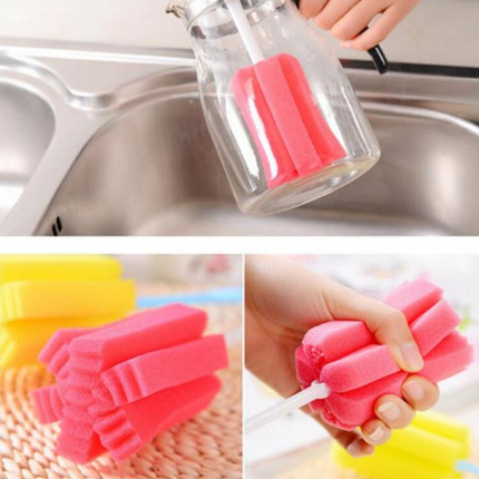 Creative Eco-Friendly Long Handle Cup Cleaner Sponge Brush