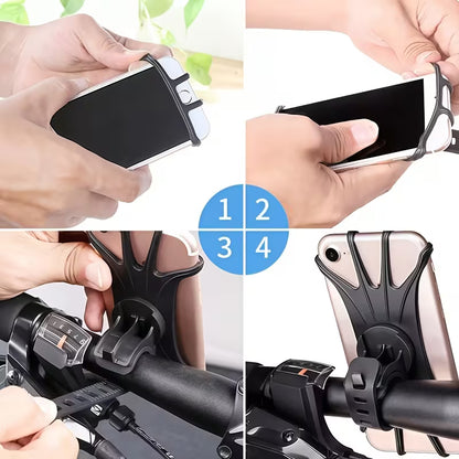 Bicycle Phone Holder – 360° Rotating Shockproof Handlebar Mount for Smartphones