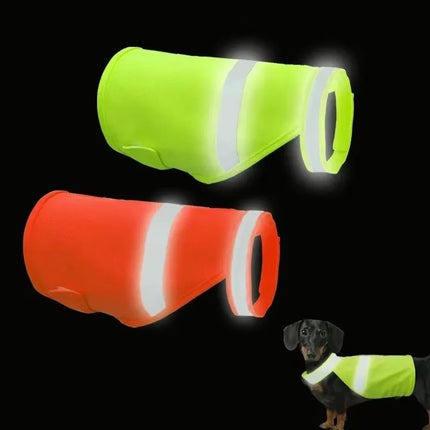 Reflective Dog Safety Vest – High-Visibility Fluorescent Yellow Jacket