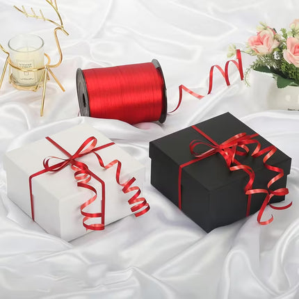 Red curling ribbon, 1/5 inch wide, made of plastic, perfect for gift wrapping and crafts, part of UK Dropships Christmas arrivals.