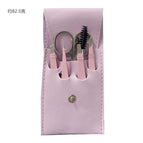 Pink set of 6 (including leather bag)