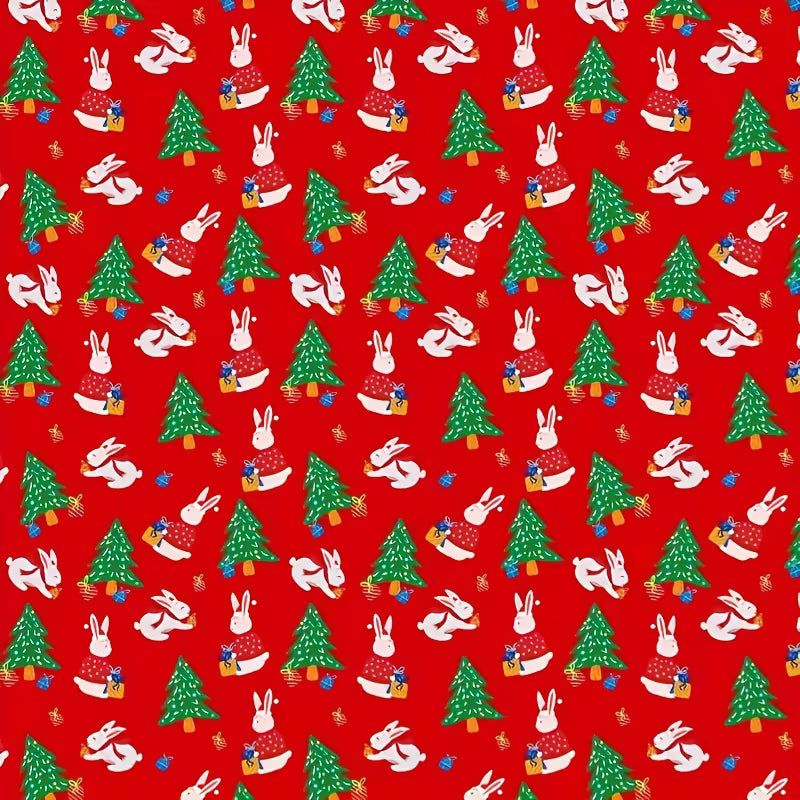 2pcs Christmas Wrapping Paper &amp; Wall Decoration Stickers – Festive Cartoon Designs