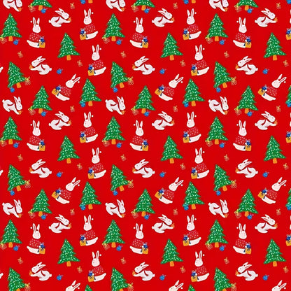 2pcs Christmas Wrapping Paper &amp; Wall Decoration Stickers – Festive Cartoon Designs