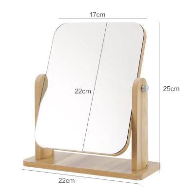 Large heart-shaped desktop mirror with clear glass reflection for girls' makeup and grooming