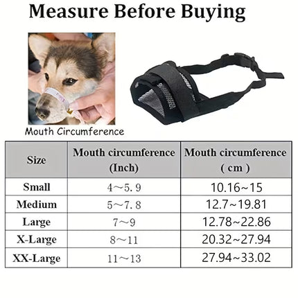 Adjustable Soft Dog Muzzle – Breathable Mesh Training Muzzle for Everyday Pet Management