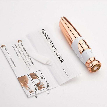 Compact lipstick-style electric hair remover for women with dual power modes and washable parts