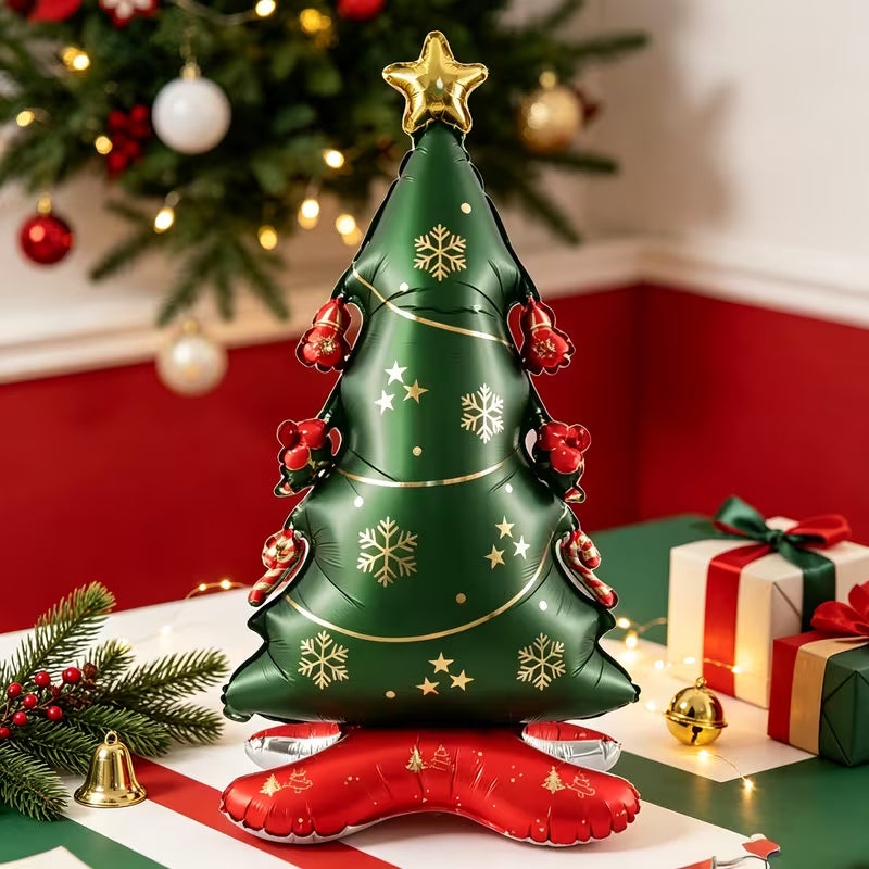 1pc Large Standing Christmas Tree Shaped Party Balloon – Christmas &amp; New Year Decoration