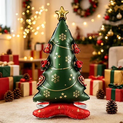 1pc Large Standing Christmas Tree Shaped Party Balloon – Christmas & New Year Decoration