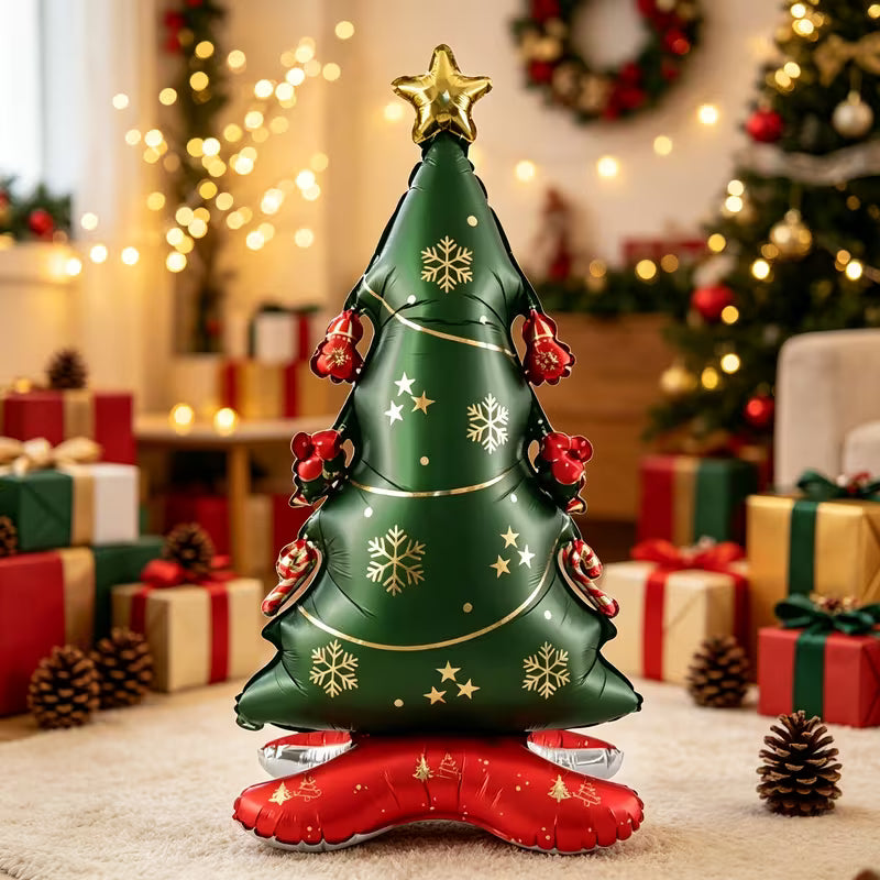 1pc Large Standing Christmas Tree Shaped Party Balloon – Christmas &amp; New Year Decoration
