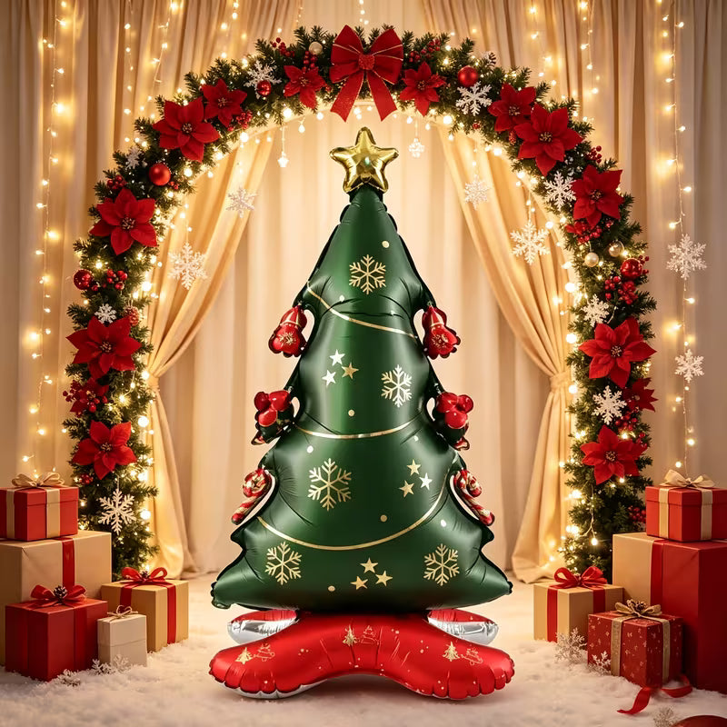 1pc Large Standing Christmas Tree Shaped Party Balloon – Christmas &amp; New Year Decoration