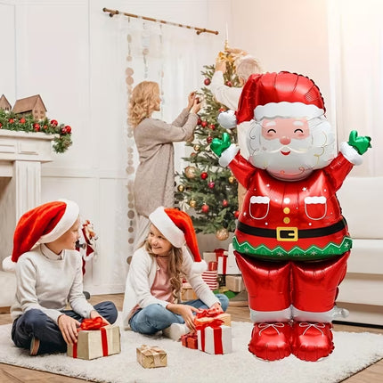 1pc Extra Large Standing Santa Claus Foil Balloon – Christmas Holiday Party Decoration