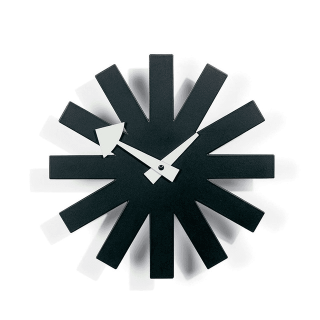 Nordic designer wall clock with classic black quartz face and minimalist design