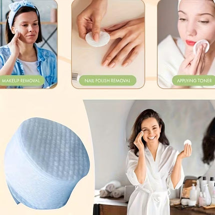 50 premium lint-free round makeup remover wipes for face and eyes, facial cleansing pads by UK Dropships.